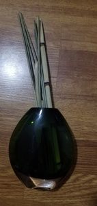 Glass vase with replica bamboo